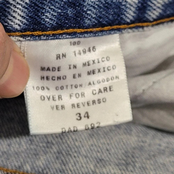 Vintage Y2k Members Mark Mens Blue Denim Jean Shorts Size 34x9 JCT - Picture 4 of 6